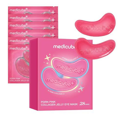 Medicube PDRN PINK COLLAGEN JELLY EYE MASK (28 Pouch/ 28 Pairs)