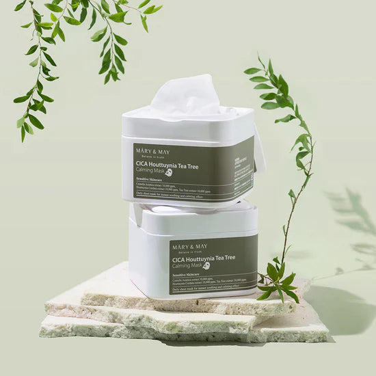 Mary & May  CICA Houttuynia Tea Tree Calming Mask (30ea)