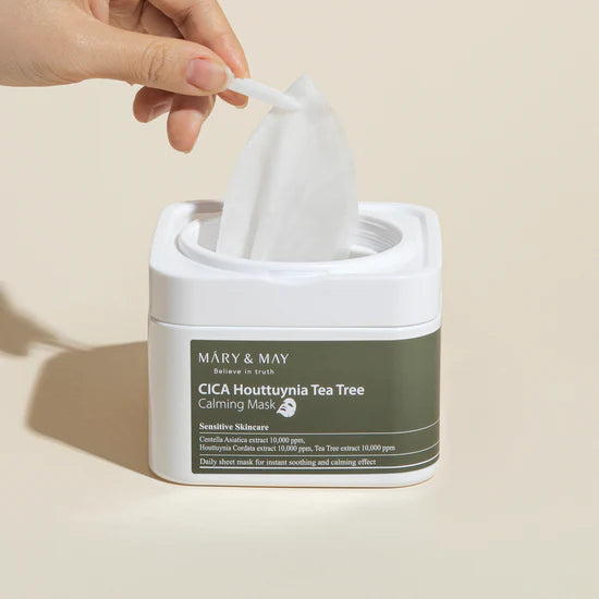 Mary & May  CICA Houttuynia Tea Tree Calming Mask (30ea)