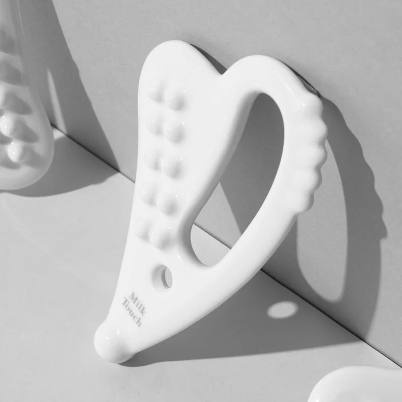 Milk Touch - Slim Face Ceramic Gua Sha (White)