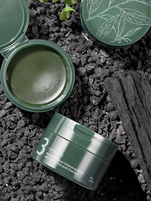 Numbuzin - No.3 Pore & Makeup Cleansing Balm With Green Tea And Charcoal