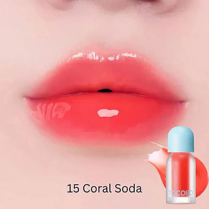 TOCOBO JUICY BERRY PLUMPING LIP OIL 15 Coral Soda