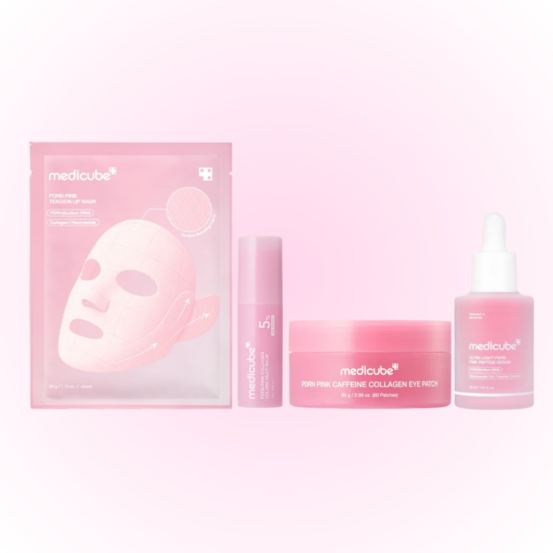 🎀 Medicube Pink Self-Care Bundle | Hydrate, Plump & Brighten
