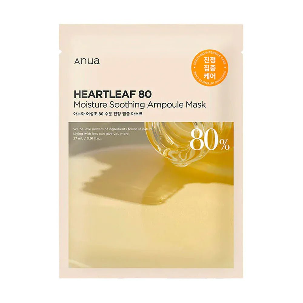 Anua - Heartleaf 80 Moisture Soothing Ampoule Mask (27ml) - AU Beauty Bazaar