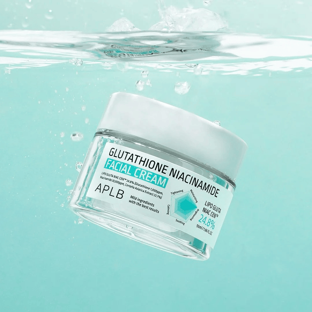 aplb glutathione hyaluronic acid brightening cream Glow in, stress out ✨ This APLB glutathione + niacinamide facial cream  gently soothes, brightens, and helps fight the look of aging—lightweight,  fast-absorbing, and made for all skin types 💙 #GlutathioneNiacinamide  #BrighteningCream # main image 1