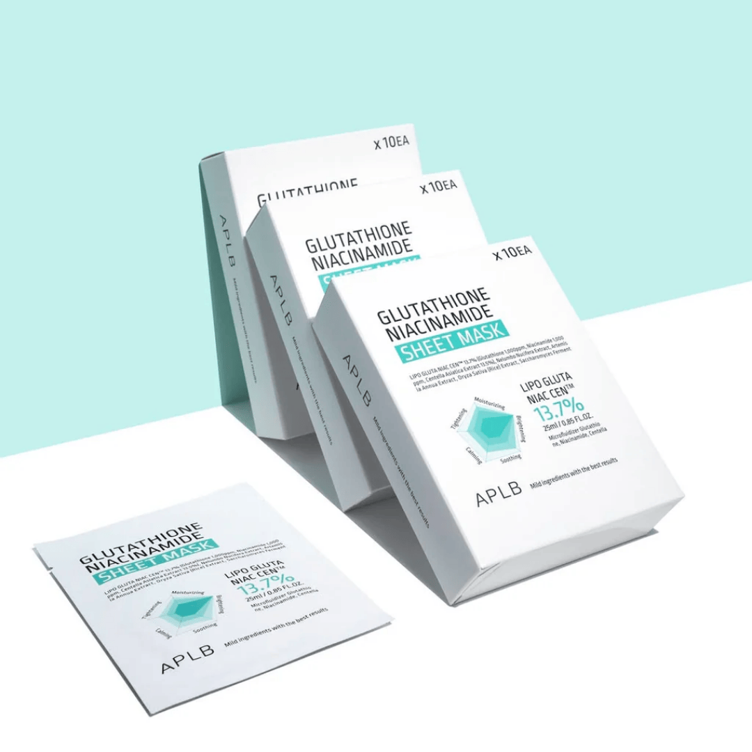 APLB - Glutathione Niacinamide Sheet Mask - 10 PIECE - AU Beauty Bazaar