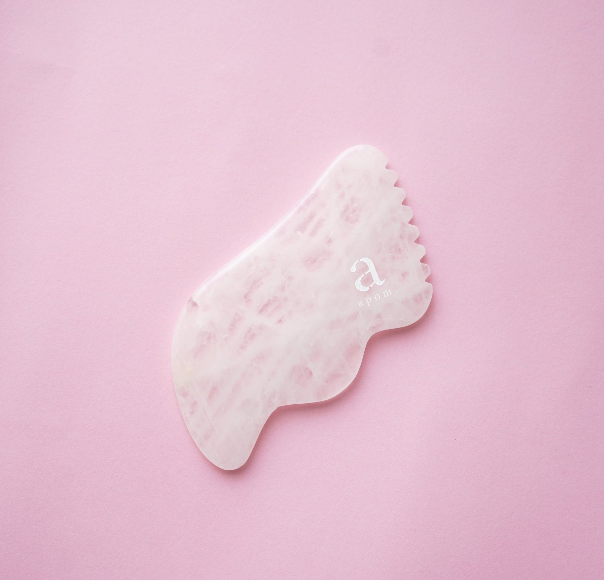 apom. x AU Beauty Bazaar White Jade Gua Sha Facial Massage Tool - AU Beauty Bazaar