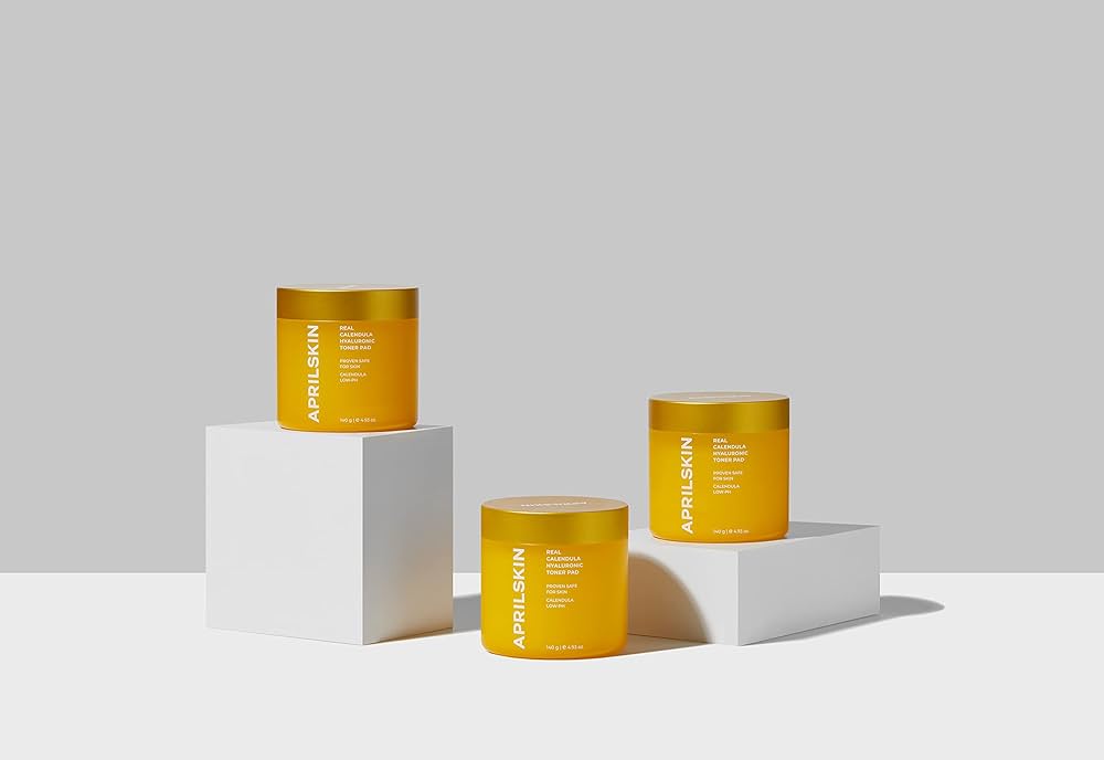 APRILSKIN - Real Calendula Hyaluronic Toner Pad (60 pads) - AU Beauty Bazaar