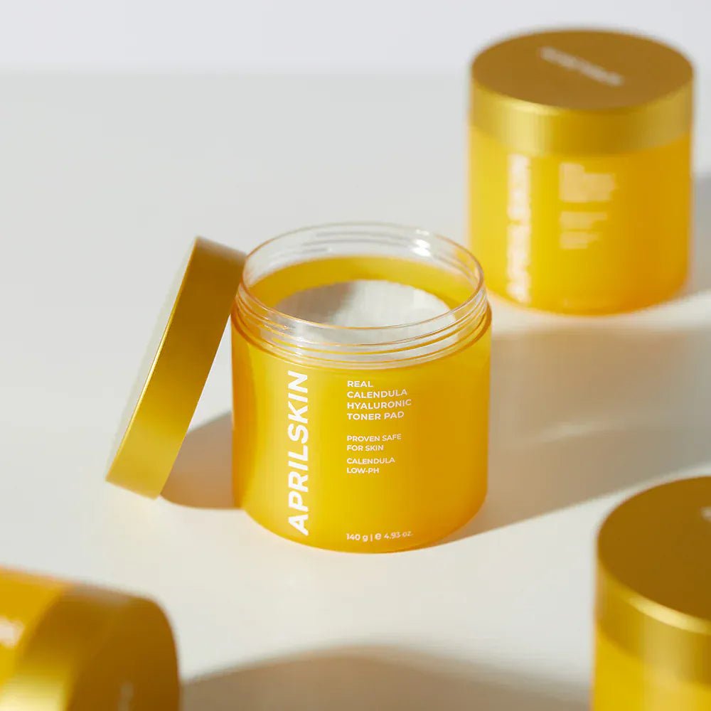 APRILSKIN - Real Calendula Hyaluronic Toner Pad (60 pads) - AU Beauty Bazaar