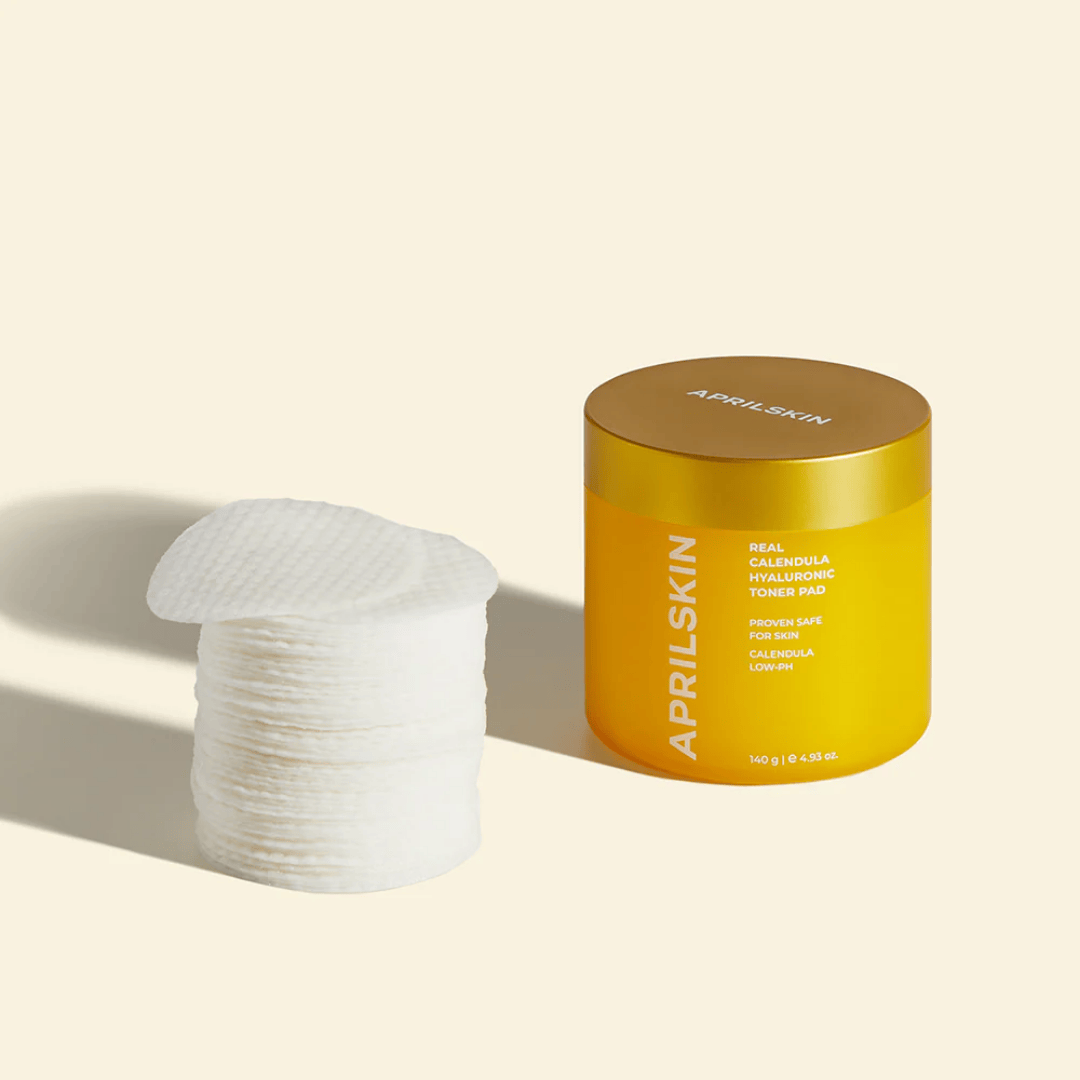 APRILSKIN - Real Calendula Hyaluronic Toner Pad (60 pads) - AU Beauty Bazaar