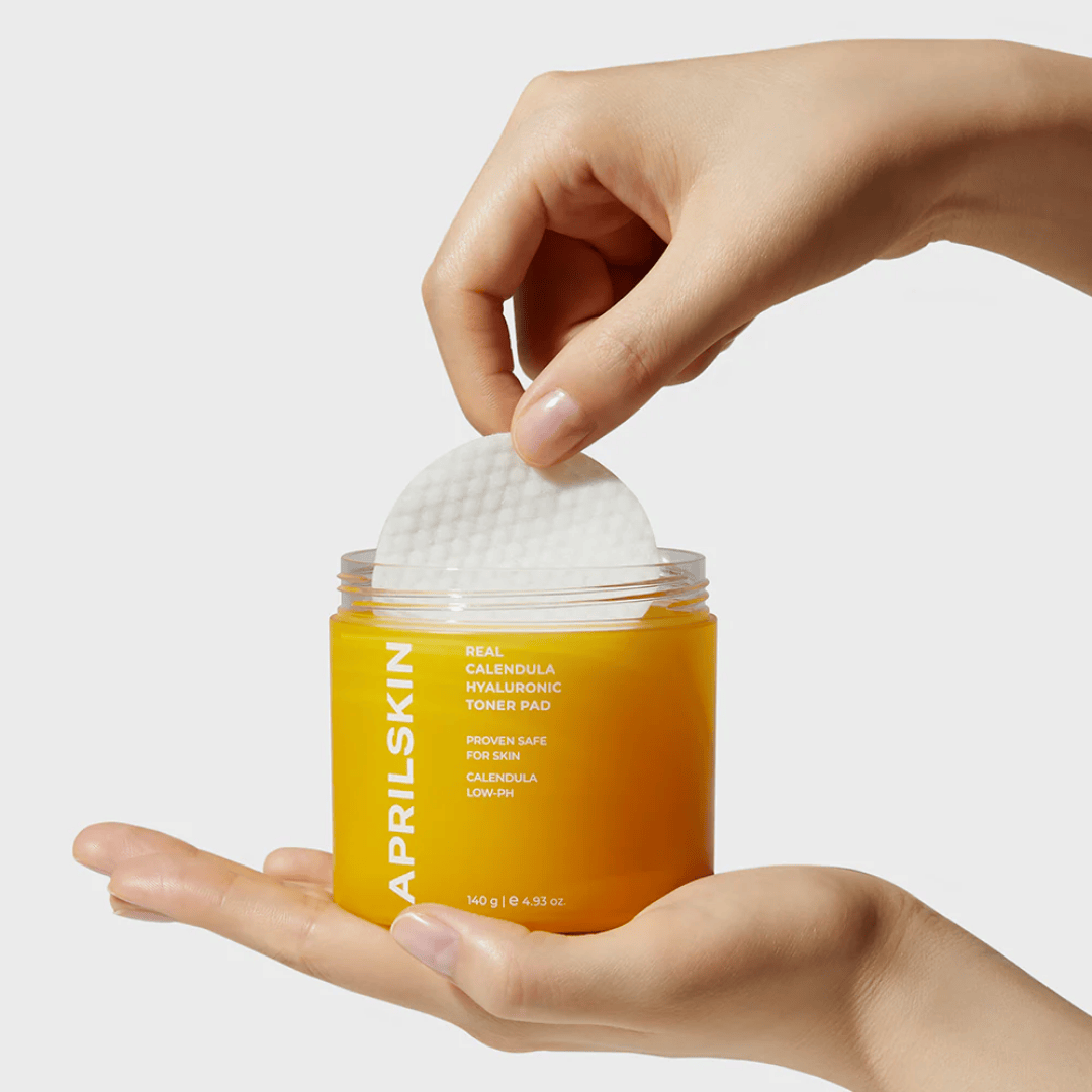 APRILSKIN - Real Calendula Hyaluronic Toner Pad (60 pads) - AU Beauty Bazaar