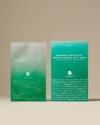 Axis - Y Mugwort Green Vital Energy Complex Sheet Mask 27ml - AU Beauty Bazaar