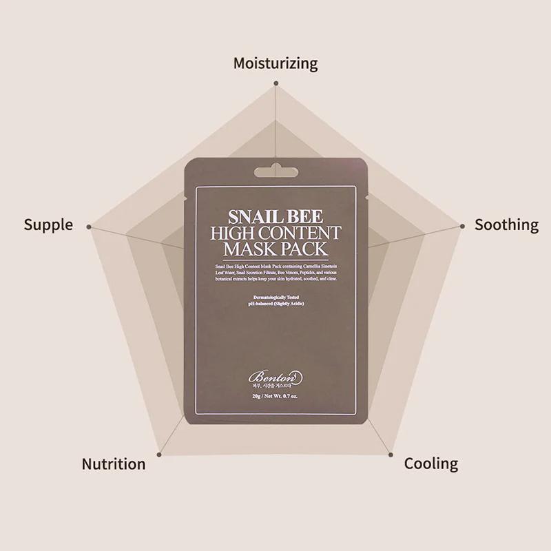 Benton Snail Bee High Content Mask Pack Sheet 20g (1 Pc) - AU Beauty Bazaar