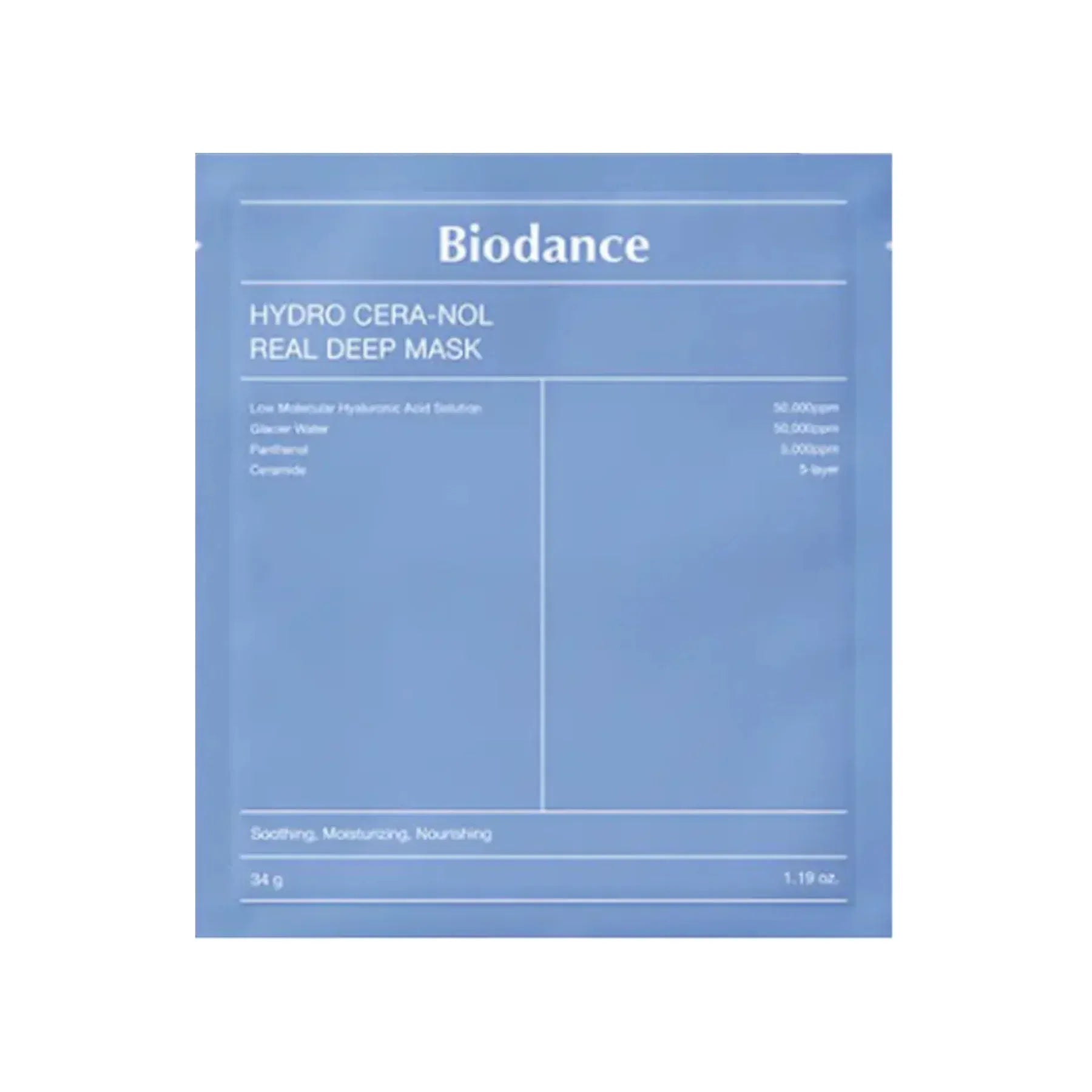 BIODANCE Hydro Cera - nol Real Deep Mask 34g (1 PIECE) - AU Beauty Bazaar