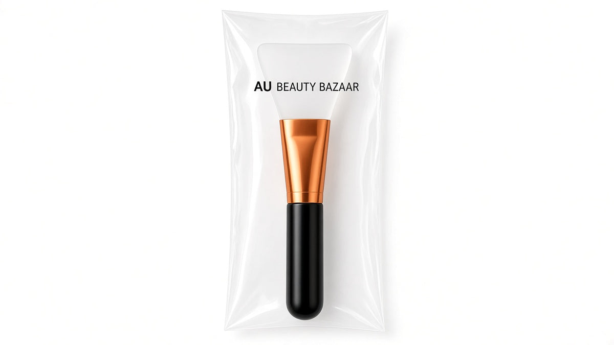 AU Beauty Bazaar Silicone Face Mask Brush Black studio image