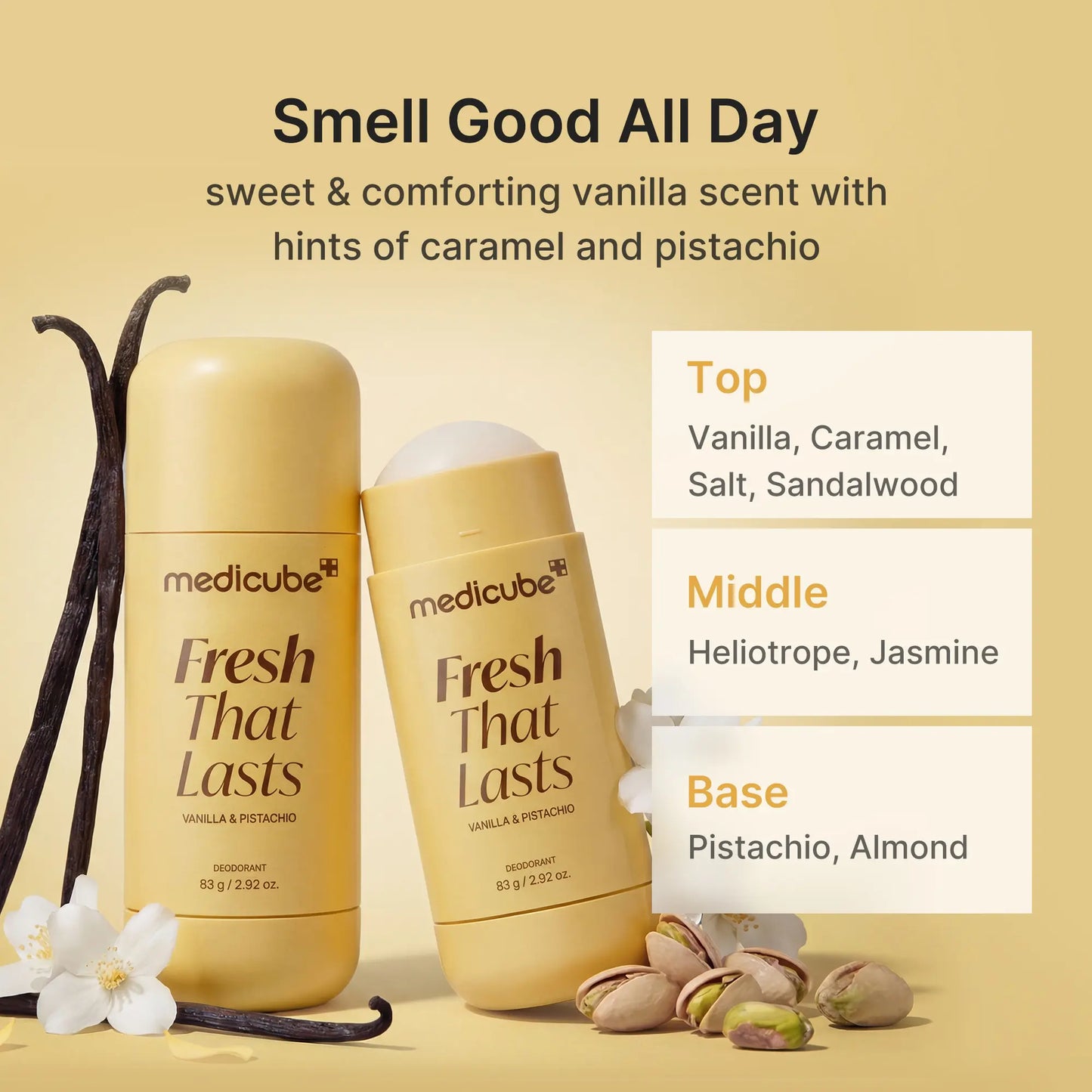 Medicube VANILLA & PISTACHIO DEODORANT 80g