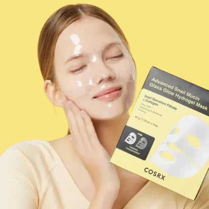 COSRX - Advanced Snail Mucin Glass Glow Hydrogel Mask (1 piece) - AU Beauty Bazaar