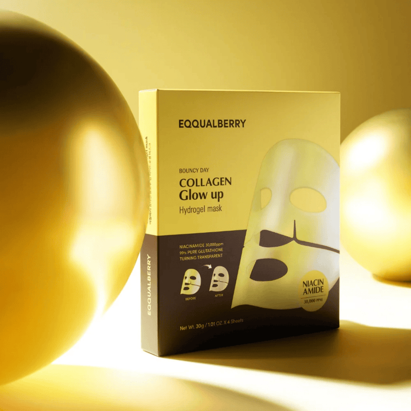 EQQUALBERRY - Collagen Glow up Hydrogel Mask Set (4 Pieces)