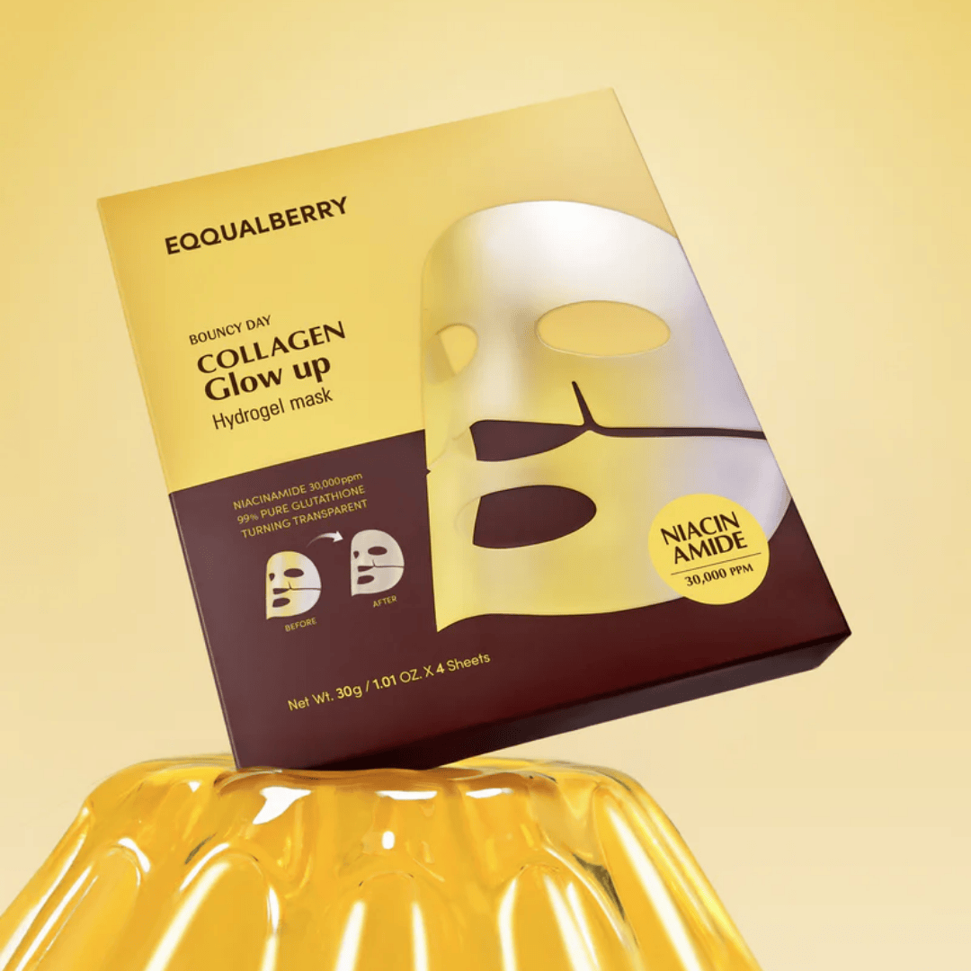 EQQUALBERRY - Collagen Glow up Hydrogel Mask Set (4 Pieces) - AU Beauty Bazaar