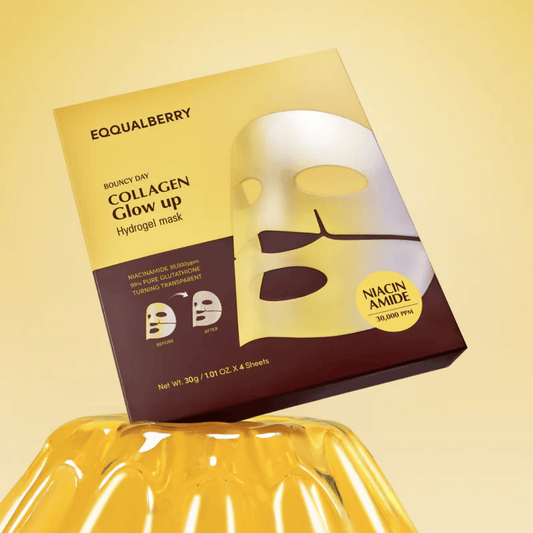 EQQUALBERRY - Collagen Glow up Hydrogel Mask Set (4 Pieces) - AU Beauty Bazaar