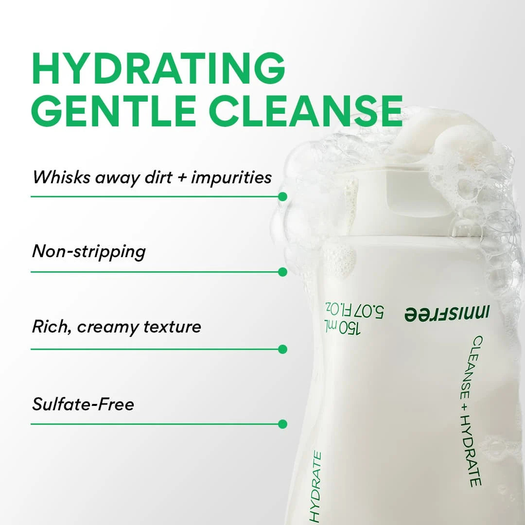 Innisfree Green Tea Hydrating Amino Acid Cleansing Foam 150ml