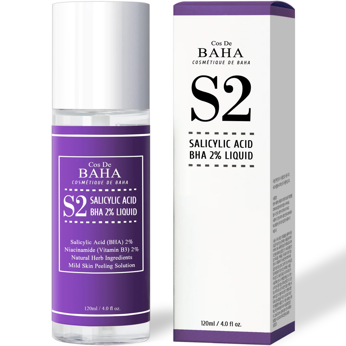 Cos De BAHA S2 Salicylic Acid BHA 2% Liquid 120ml – image 2