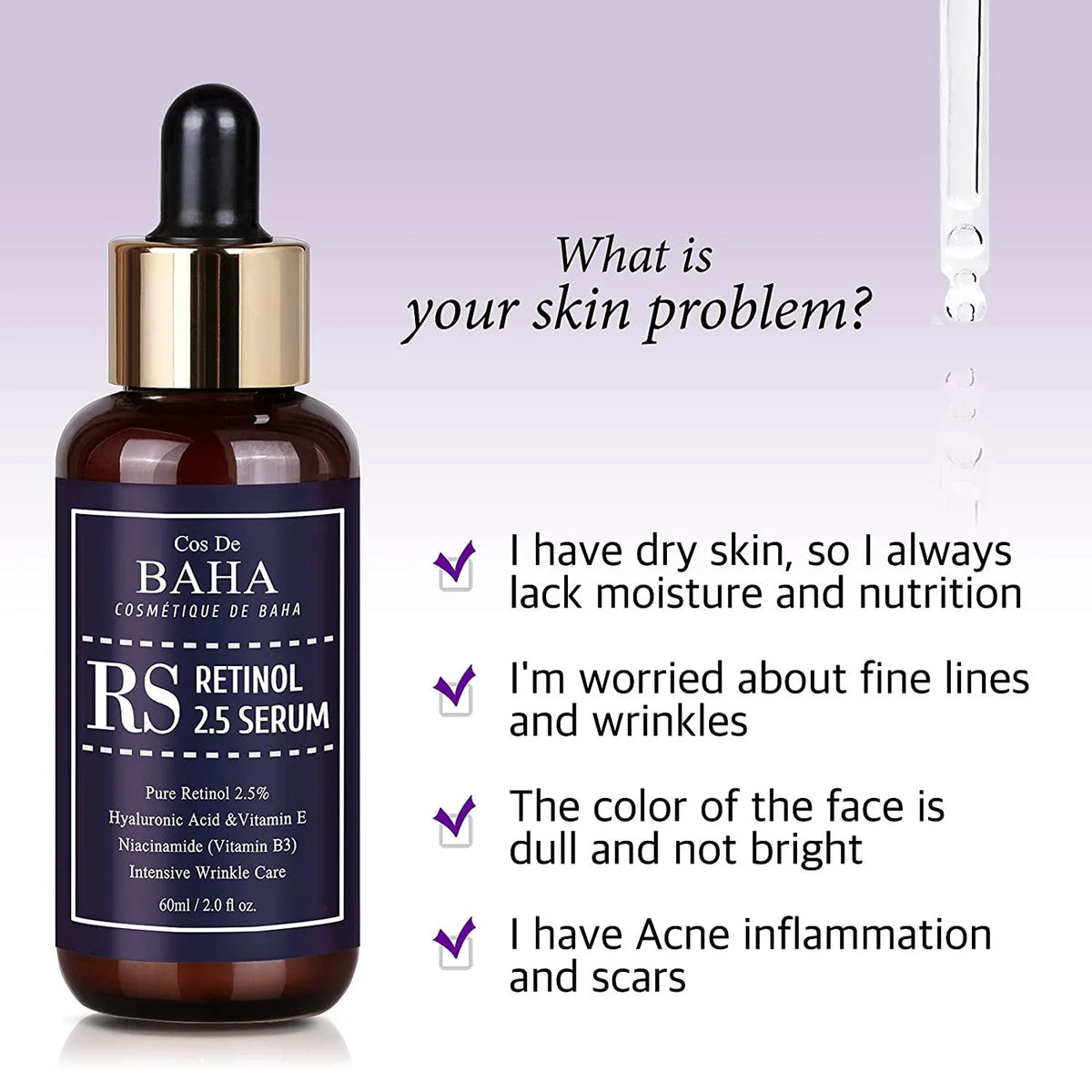 Cos De BAHA Retinol 2.5 Serum 60ml – image 2