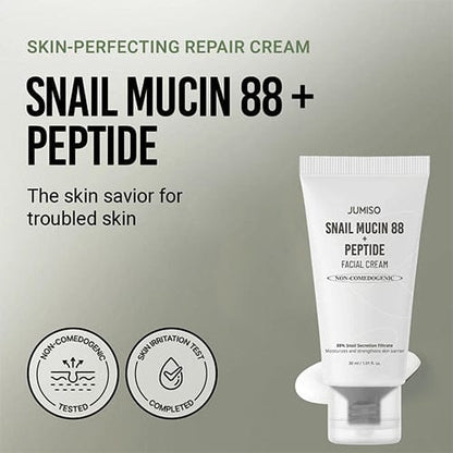 JUMISO - Snail Mucin 88 + Peptide Facial Cream Mini (30ML) - AU Beauty Bazaar