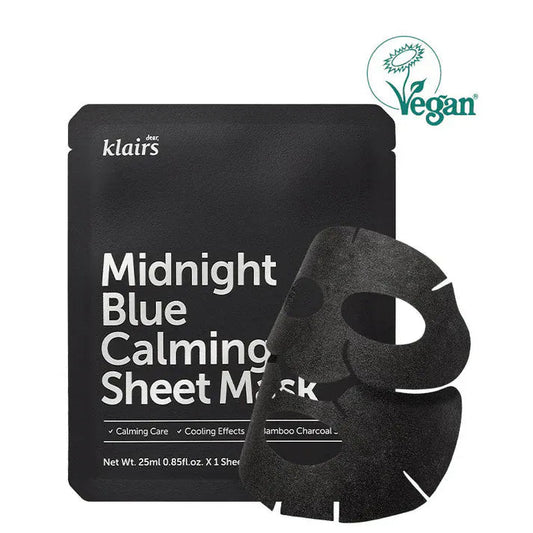 KLAIRS Midnight Blue Calming Sheet Mask 1pc 25ml - AU Beauty Bazaar