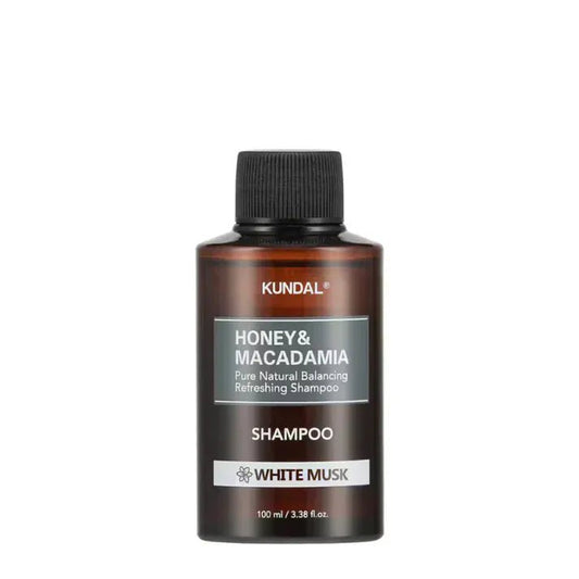 KUNDAL Honey & Macadamia Nature Shampoo 100ml - White Musk - AU Beauty Bazaar