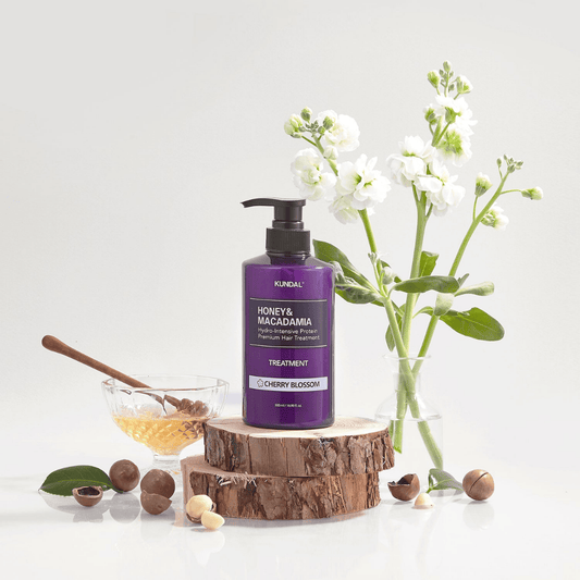 KUNDAL Honey & Macadamia Protein Treatment - Cherry Blossom 500ml - AU Beauty Bazaar