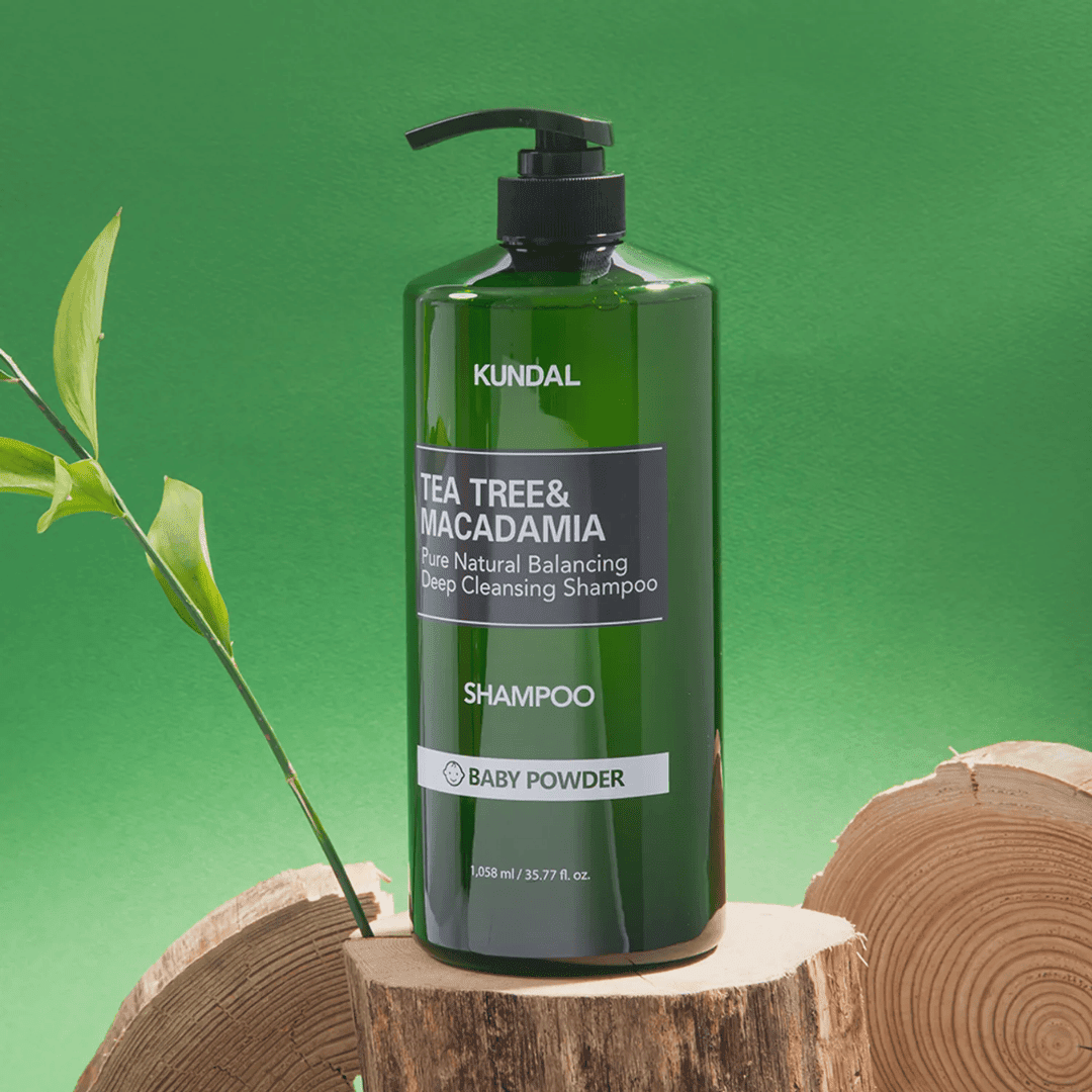 KUNDAL Tea Tree & Macadamia Deep Cleansing Shampoo - Cherry Blossom 500ml - AU Beauty Bazaar