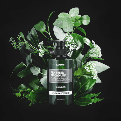 KUNDAL Tea Tree & Macadamia Deep Cleansing Shampoo - Cherry Blossom 500ml - AU Beauty Bazaar