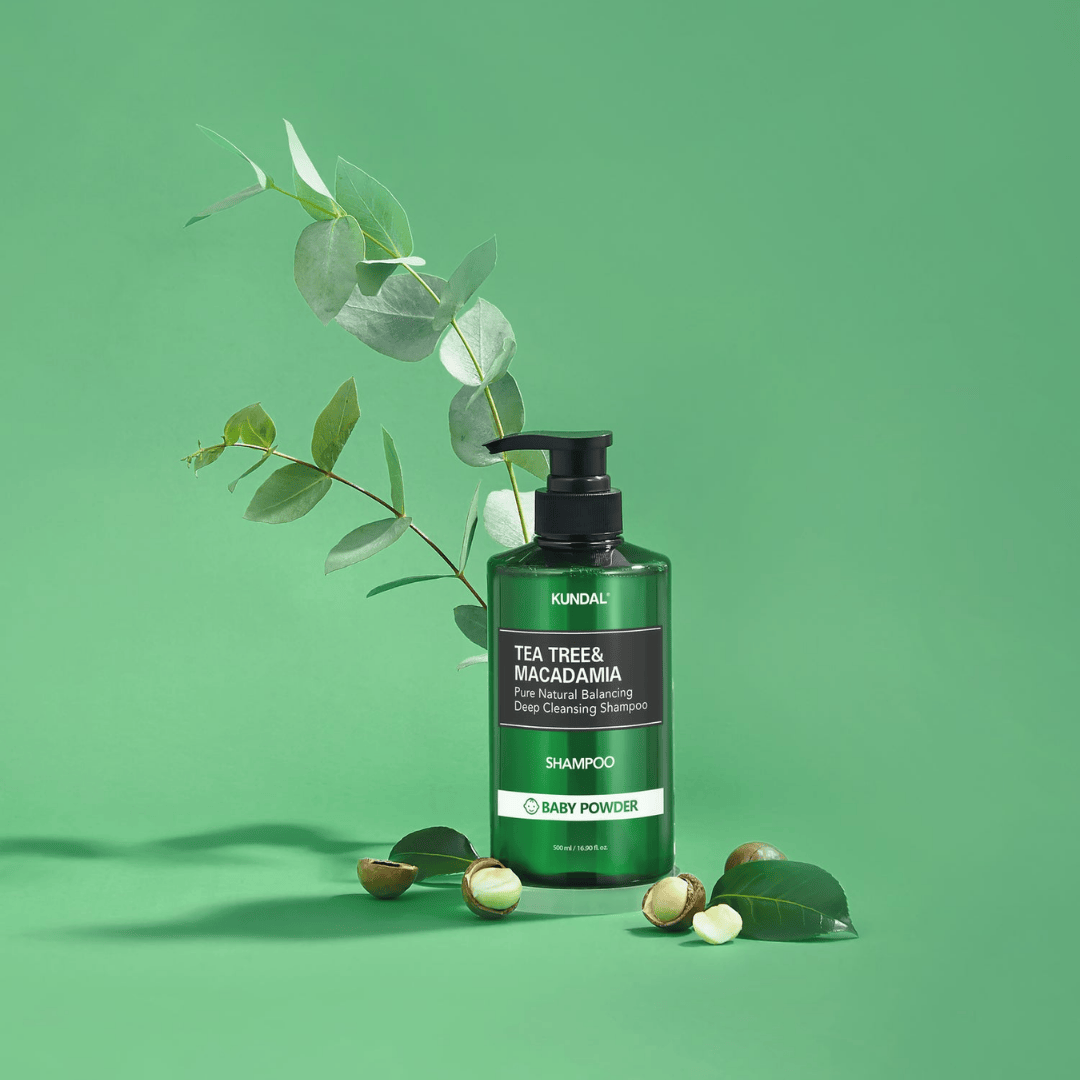 KUNDAL Tea Tree & Macadamia Deep Cleansing Shampoo - Cherry Blossom 500ml - AU Beauty Bazaar