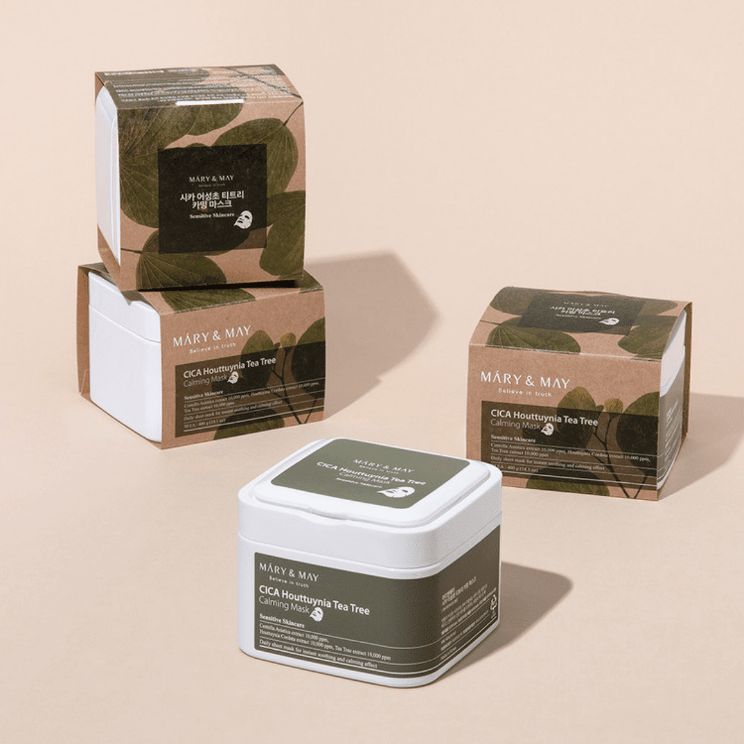 Mary & May CICA Houttuynia Tea Tree Calming Mask (30ea) - AU Beauty Bazaar