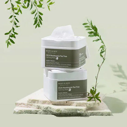 Mary & May CICA Houttuynia Tea Tree Calming Mask (30ea) - AU Beauty Bazaar