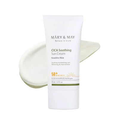 Mary & May CICA Soothing Sun Cream SPF50+ PA++++ 50ml - AU Beauty Bazaar