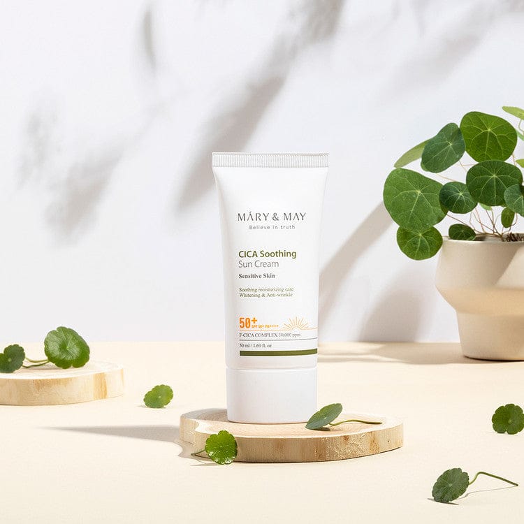 Mary & May CICA Soothing Sun Cream SPF50+ PA++++ 50ml - AU Beauty Bazaar