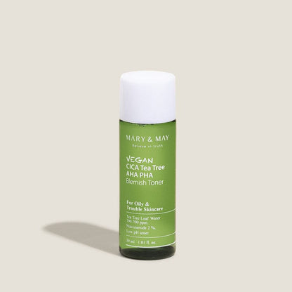 Mary & May - CICA Teatree AHA PHA Blemish Toner 30ml - AU Beauty Bazaar