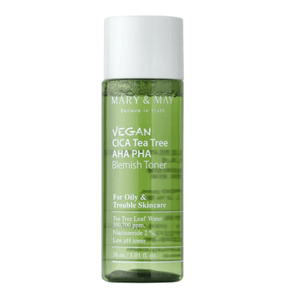 Mary & May - CICA Teatree AHA PHA Blemish Toner 30ml - AU Beauty Bazaar