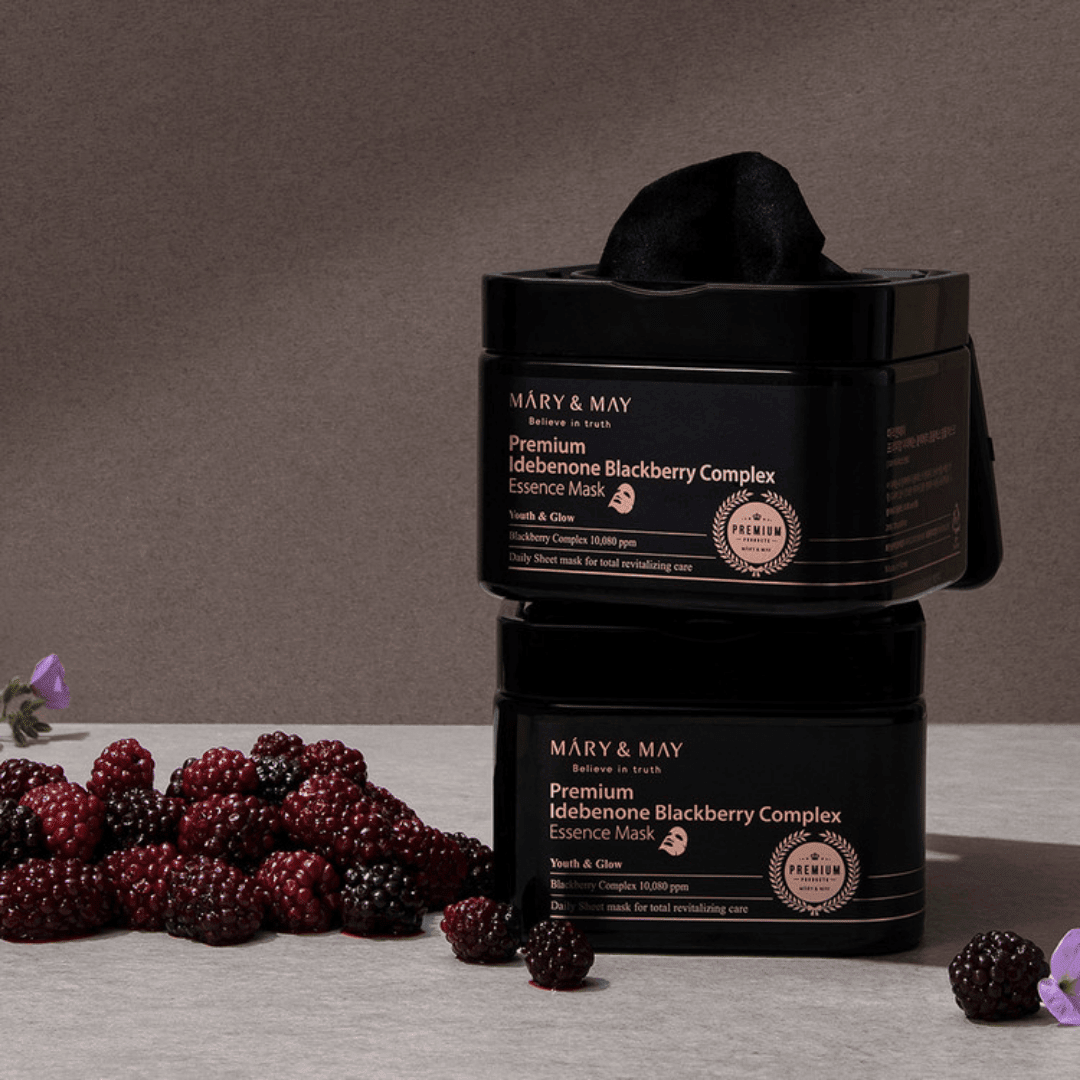 Mary&May Premium Idebenon Blackberry Complex Ampoule Mask (20EA) - AU Beauty Bazaar