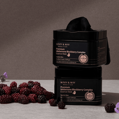Mary&May Premium Idebenon Blackberry Complex Ampoule Mask (20EA) - AU Beauty Bazaar