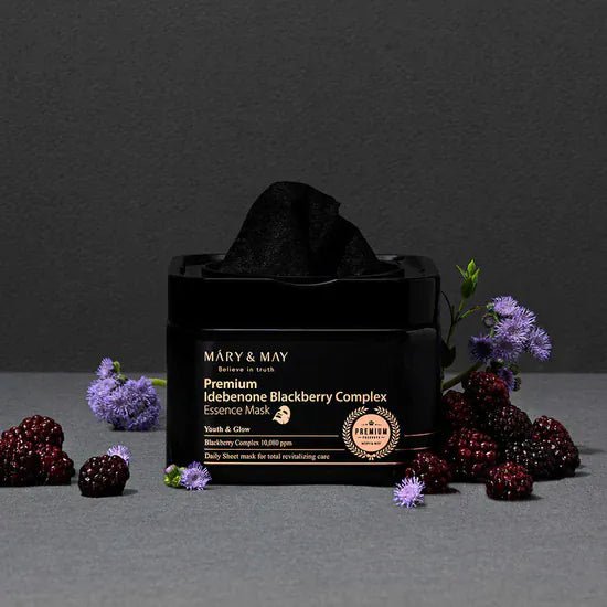 Mary&May Premium Idebenon Blackberry Complex Ampoule Mask (20EA) - AU Beauty Bazaar