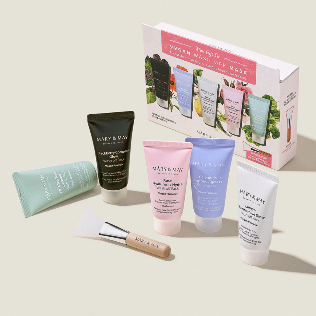 Mary&May - Vegan Wash Off Mask Mini Gift Set (5 PIECES) - AU Beauty Bazaar