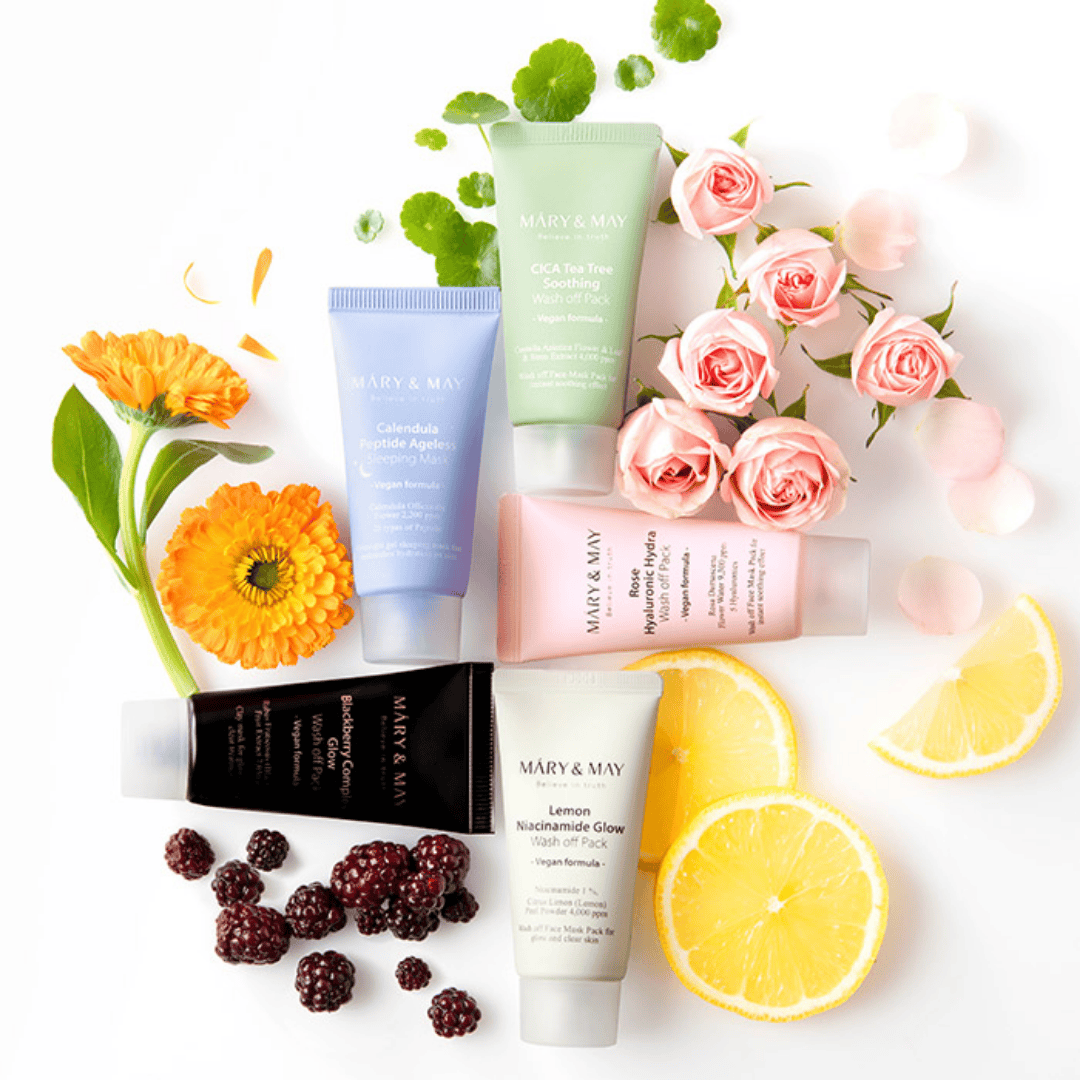 Mary&May - Vegan Wash Off Mask Mini Gift Set (5 PIECES) - AU Beauty Bazaar