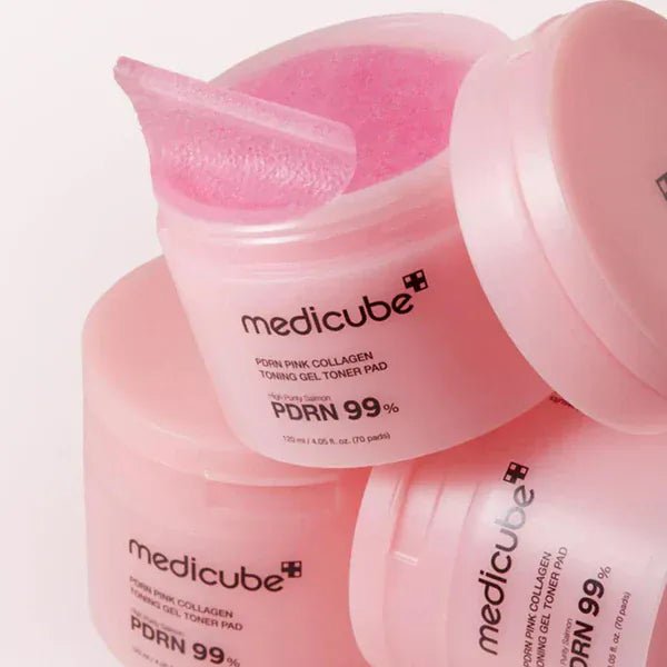 Medicube PDRN Pink Collagen Toning Gel Toner Pad (70 Pads) - AU Beauty Bazaar