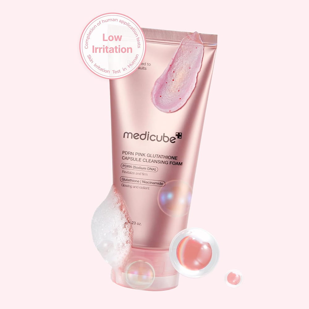MEDICUBE PDRN PINK GLUTATHIONE CAPSULE CLEANSING FOAM 120g