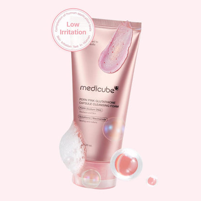 MEDICUBE PDRN PINK GLUTATHIONE CAPSULE CLEANSING FOAM 120g