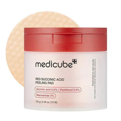 MEDICUBE Red Succinic Acid Peeling Pad (70ea) - AU Beauty Bazaar