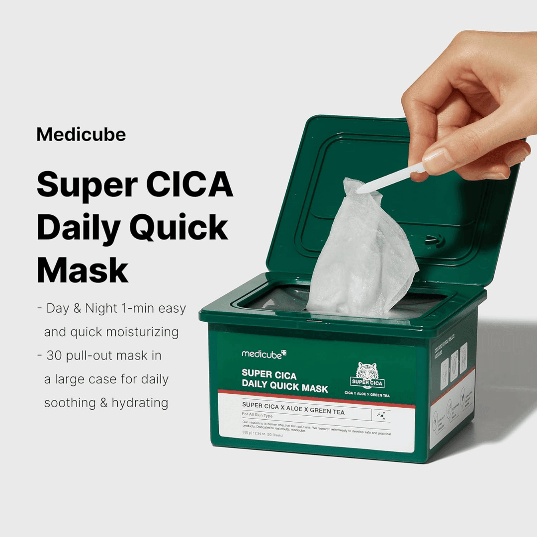 medicube - Super Cica Daily Quick Mask - 30 Sheets - AU Beauty Bazaar